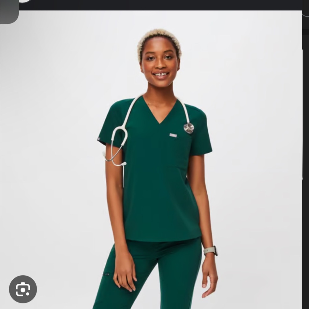 Figs Forest Green Scrubs Set Size Small LIMITED EDITION